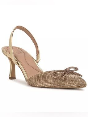 I.N.C. Gold Rhinestone Pointed Toe Heels Size 7 – NWT